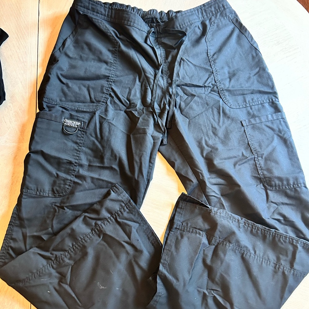 Cherokee Workwear Scrub Set Black Size Large